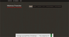 Desktop Screenshot of mistressfrancine.co.uk