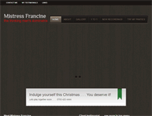 Tablet Screenshot of mistressfrancine.co.uk